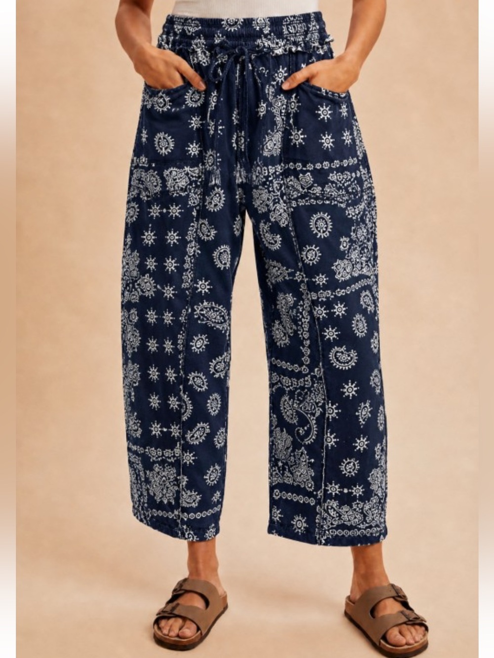 310 ❤️ MINERAL WASH BARREL FIT UTILITY KNIT
PANTS